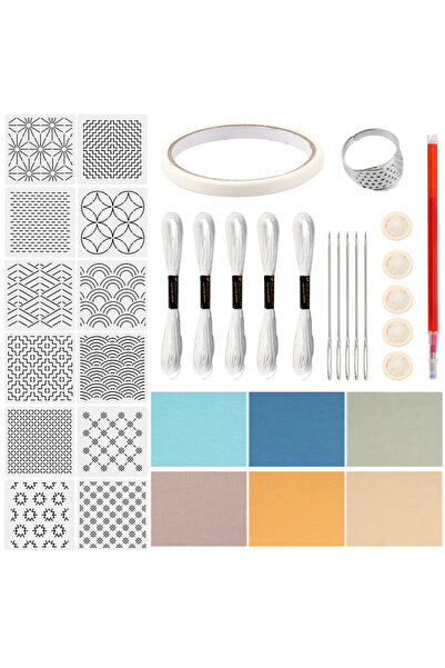 Choice مجموعة قوالب ساشيكو للخياطة والتطريز، النوع 2، 12 قطعة، قابلة لإعادة ا...