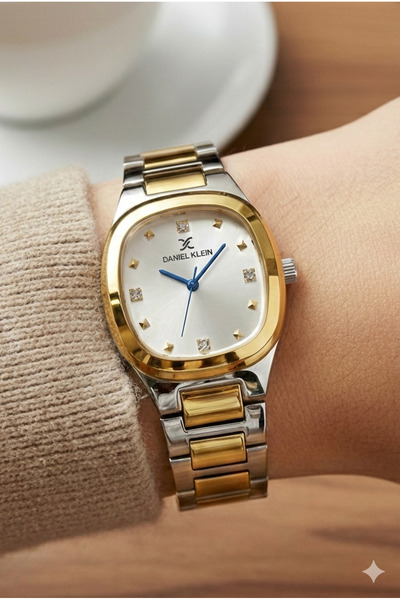 Daniel Klein Kadın Kare Çerçeve Metal Kordon Kol Saati - Modern Tasarım