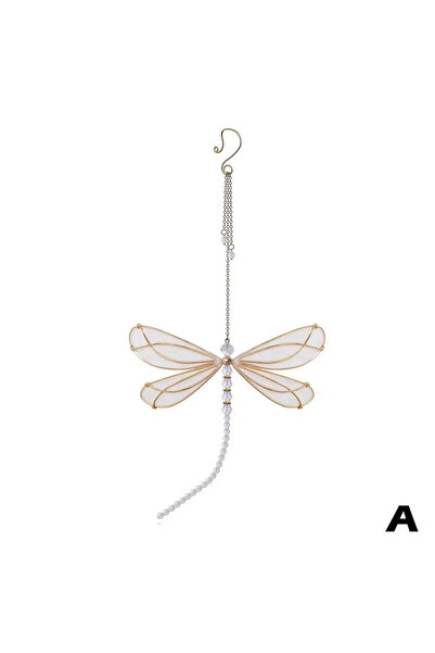 Choice زينة نافذة إبداعية على شكل جناح اليعسوب المعدني، مصنوعة من الكريستال، ...