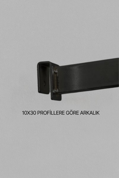 Acar Raf Suport pentru bastoane compatibil cu profilul 10x30, cu știft negru înclinat