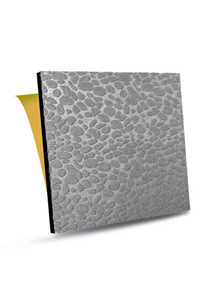 TİNK Gri Embos Keçe Ses Ve Isı Yalıtım Paneli 41x41 Cm - 6 Adet/1 M²