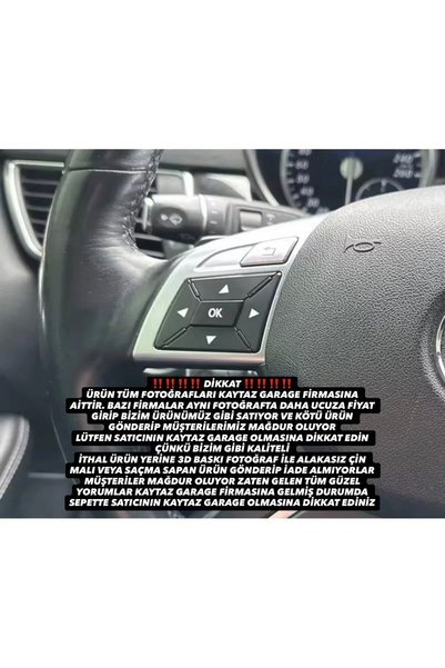 kaytaz Mercedes Direksiyon Tuş Kaplaması Siyah W204 W212 W207 W117 W176 Kendinden Yapışkanlı