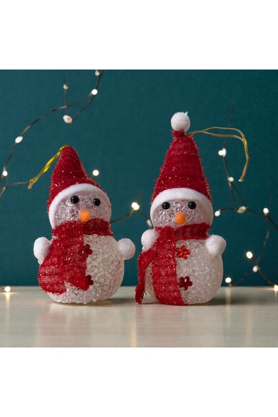 GümüşAVM Kardan Adam Yılbaşı Ağacı Süsü (2 ADET)