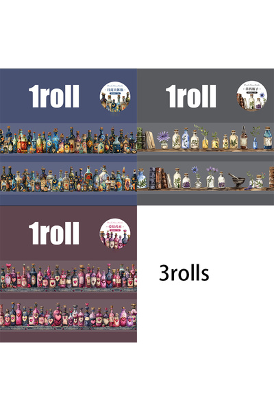 Choice S26633-456 3 لفات/3 أكياس سلسلة زجاجات جرعة الساحرة السحرية شريط لاصق ...