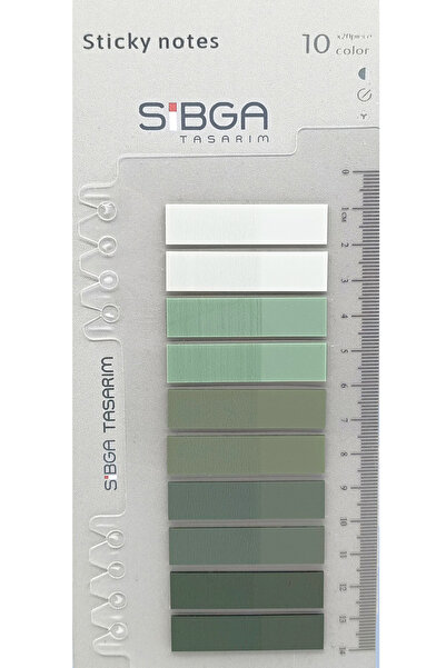 sibga tasarım Şeffaf Yeşil Postit Kitap Ayracı Post it Ayraç Plastik Postit Sticker Not Kağıdı 200 Yaprak