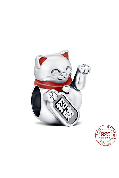Choice NBC0572 تعليقة قطة الحظ من الفضة الإسترليني عيار 925، مزينة بالخرز، من...