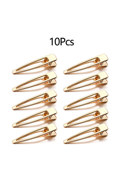 Choice Gold03 10pcs Barrettes Silicone Molds Metal Geometric Hair Clips Epoxy Resin Mold For DIY Resin Hair