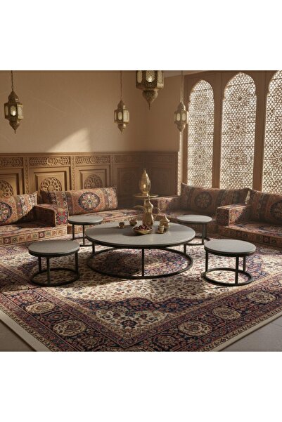 DEC4 Elegant round tea table set