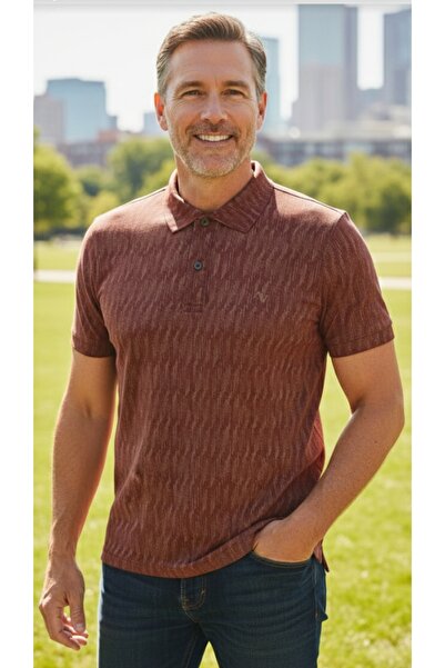 ADVANTE تي شيرت رجالي برقبة بولو مطبوع رقميًا من Güncüoğlu