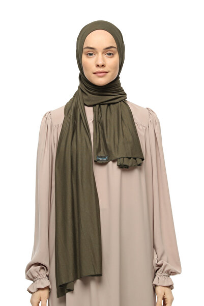 Altobeh حجاب شال قطني ممشط عادي أخضر عسكري