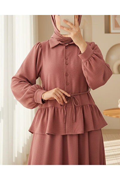 HİJABAYA Σετ μπλούζα και φούστα με κορδόνια