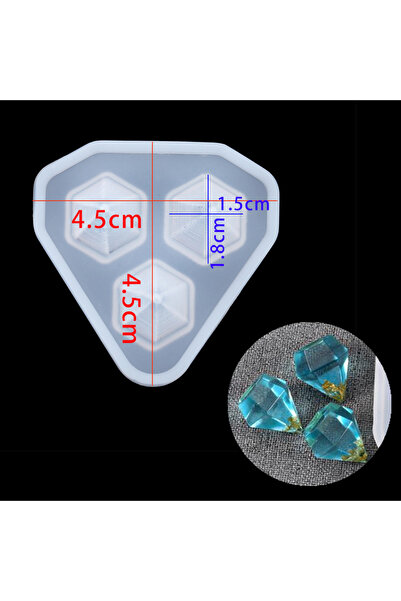Choice S Diamond Pendant Silicone Mold Cutting Shape Type Epoxy Resin Mould for DIY Resin Pendant Crafts J.
