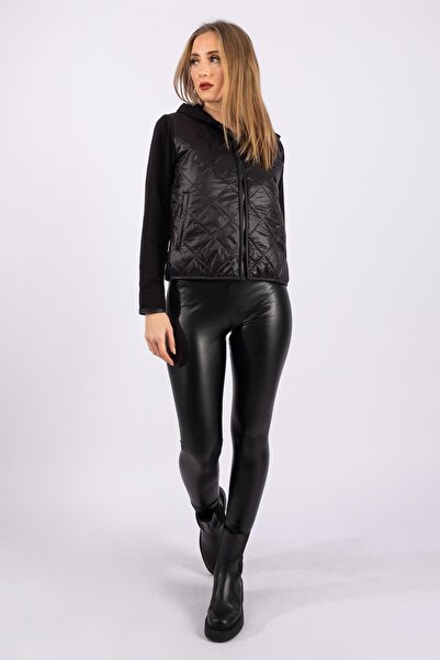 Bold & Young معطف نسائي من الليكرا القطني مبطن أمامي وجيب مسطح وسحاب