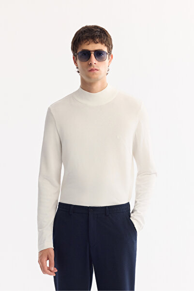 Avva Men's Navy Blue Elastic Bi-Stretch Lightweight Slim Fit Trousers A52Y3213