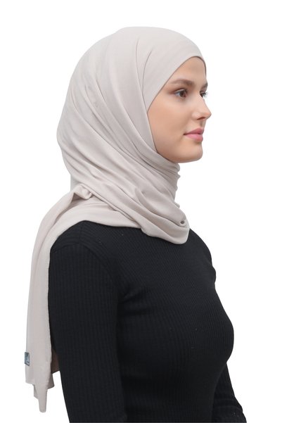 Altobeh Hijab Combed Shawl Plain-Light Cream