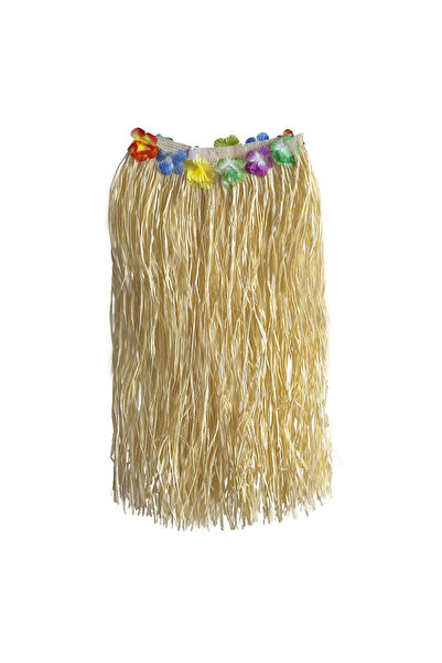 Choice تنورة هاواي من الرافيا بطول 80 سم، تنورة من القش الصناعي، زي للعروض ال...