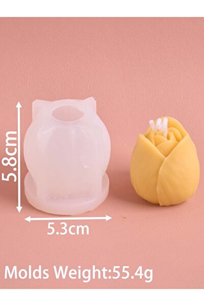 Choice قالب سيليكون كبير ثلاثي الأبعاد على شكل زهرة توليب لصنع الشموع، مناسب ...