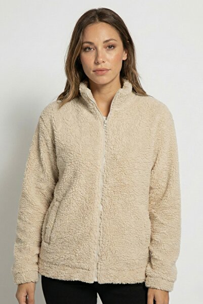 MBEY1989 Dik Yakalı Cepli KALIN Peluş Mont UNISEX