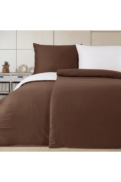 NazeninHome Satin 100% pamuk Jednokrevetno Set posteljine Jednobojno Smeđa - ...