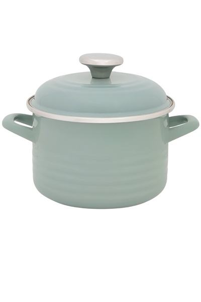 Metalac Oala cu capac Standard Metalacemail, 24cm, 6.75l, Verde pastel