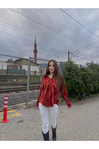 Glam Fashion KOŠULJA OD POPLINA SA CVETOM D Sa deznom