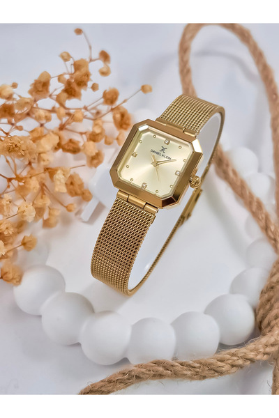 Daniel Klein DKE.1.10954 Kare Kadran Hasır Kordon 3 Atm Suya Dayanıklı Kadın Kol Saati