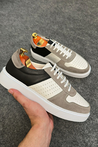 Greyybull Shoes beyaz deri erkek spor ayakkabı-yazlık spor ayakkabı