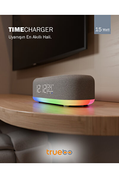 truebo TimeCharger Hoparlör Şarjlı Işıklı Alarm Saat