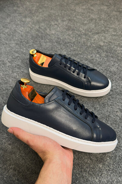 Greyybull Shoes Pánské kožené tenisky v námořnické modré