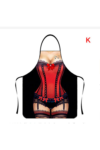 HelloBeautiful Komik Sexi Jartiyer Mutfak Önlüğü Model 1