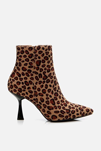Yaya by Hotiç Leopar Desenli Kadın Topuklu Bot