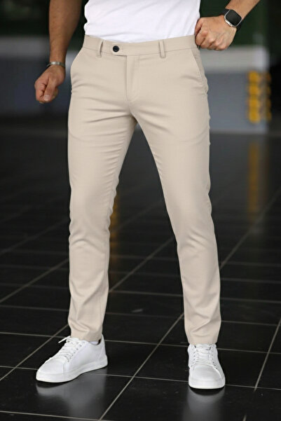a02teks بنطلون رجالي قصة ضيقة قماش قابل للتمدد بطول الكاحل مصنوع من القماش الإيطالي