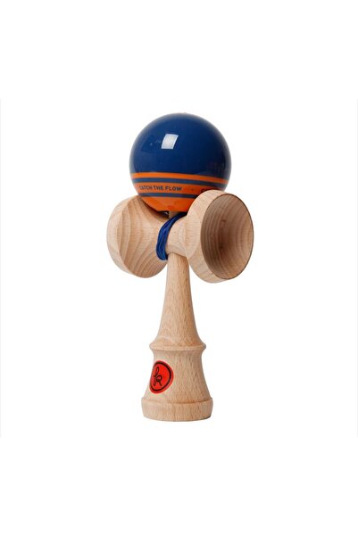 Kendama Europe Kendama RECORD albastru inchis cu dungi portocalii basee cup c...