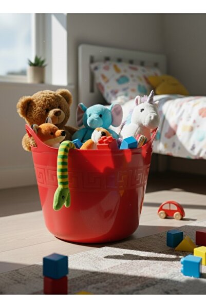 Saban Găleată din plastic flexibilă roz – 42 litri, găleată pentru obiecte de uzură, jucărie extensibilă și coș de rufe