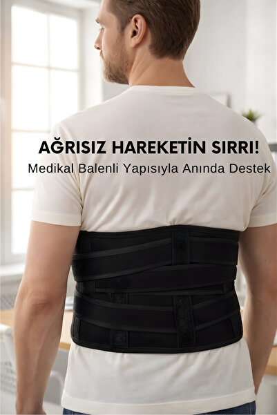 figiza Bel Fıtık Korsesi Balenli Medikal Bel Desteği Bel Düzleşmesi, Ağrısı Kadın Erkek Ortopedik