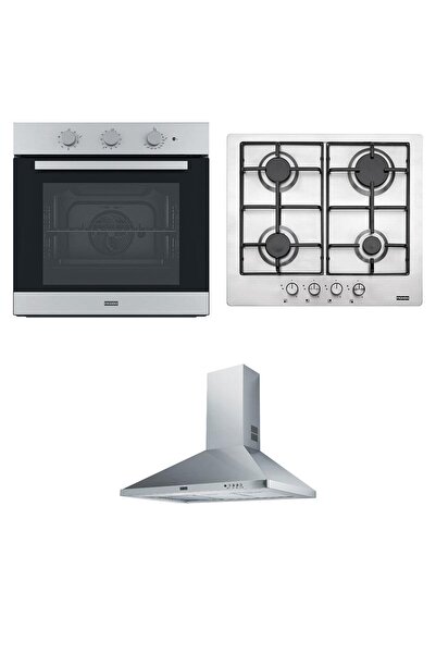 Franke Ankastre Set; FSL 82 H XS Fırın, FHNL 604 4G X E Ocak, FDL 6165 XS 600 Davlumbaz