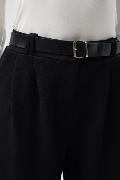 Rays Black Palazzo Stretch Fabric Women's Trousers 5009