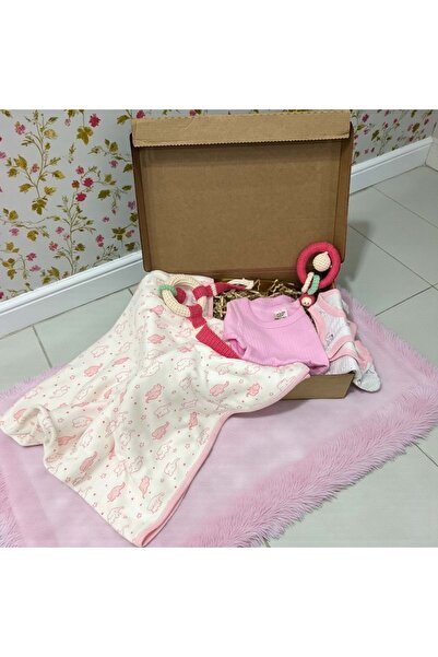 RYZE ÇOCUK Pink Elephant Baby Gift Set Pink