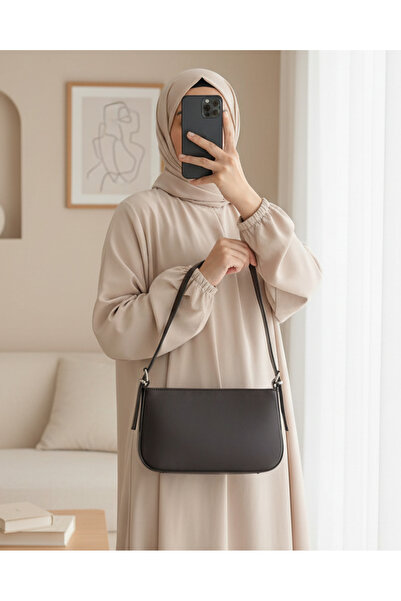 Modamorfo 010172 Geantă de umăr plată tip baguette - maro