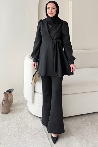 Tesettür Diyarı Γυναικείο χειμερινό υφασμάτινο σετ χιτζάμπ με δέσιμο στο κάτω...