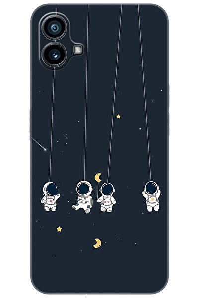 NOTHING Phone 1 Uyumlu Kılıf Desen Baskılı Silikon Astronot STK:663 CP-5gOgaBN