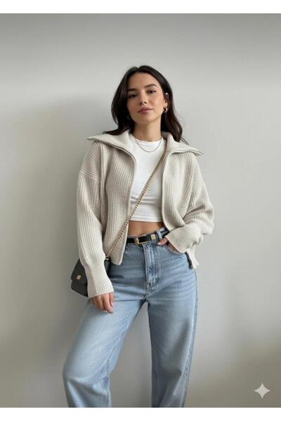 DAĞON'S DGN'S DEVRİK YAKA KADIN TRİKO HIRKA-ÇEKET