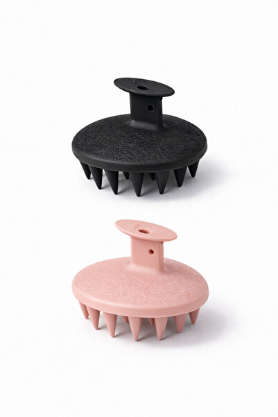 ATA HOME Βούρτσα και χτένα περιποίησης μαλλιών από μαλακή σιλικόνη, βούρτσα μασάζ τριχωτού της κεφαλής, βούρτσα μασάζ ντους με βεντούζα