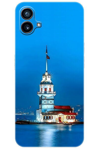NOTHING Phone 1 (2023) Uyumlu Kılıf Desen Baskılı Silikon Kız Kulesi STK:617 ...