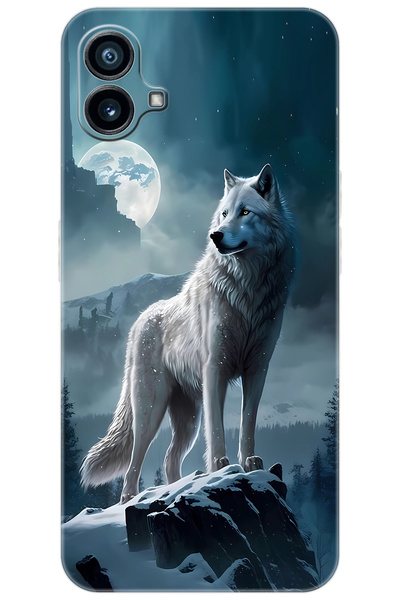 NOTHING Phone 1 Uyumlu Kılıf Desen Baskılı Silikon Kurt STK:683 CP-wg95ZIK