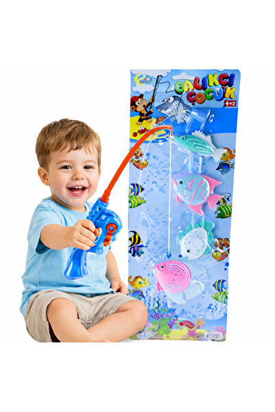 Erzi Oyuncak Olta Seti Balıklar Mıknatıslı 5 Parça Süper Set