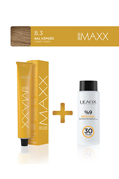 MAXX DELUXE 8.3 Bal Köpüğü Krem Tüp Boya -30 V Oksidan 60 Ml