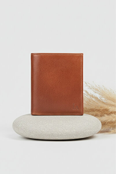 La La'Graccio Paris محفظة La'Graccio Paris للرجال من الجلد الطبيعي باللون البني