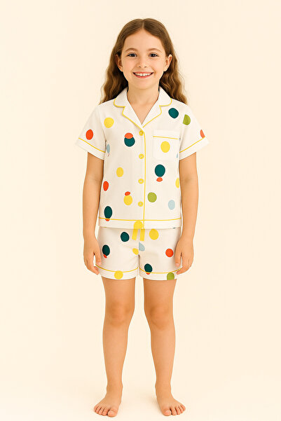 Katia&Bony Σετ πιτζάμες για κορίτσια με σορτς με λεμόνι