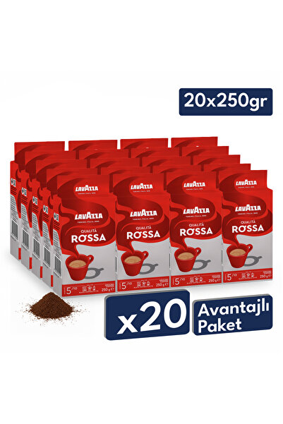 LavAzza Qualita Rossa Öğütülmüş Filtre Kahve 250 g | 20'li Çok Avantajlı Paket